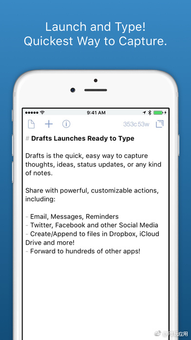 草稿 4 - Drafts - Quickly Capture Notes, Share Anywhere! [iOS][多图]图片1