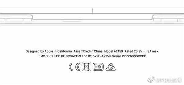 苹果新款MacBook Pro获FCC认证：型号为A2159图片2